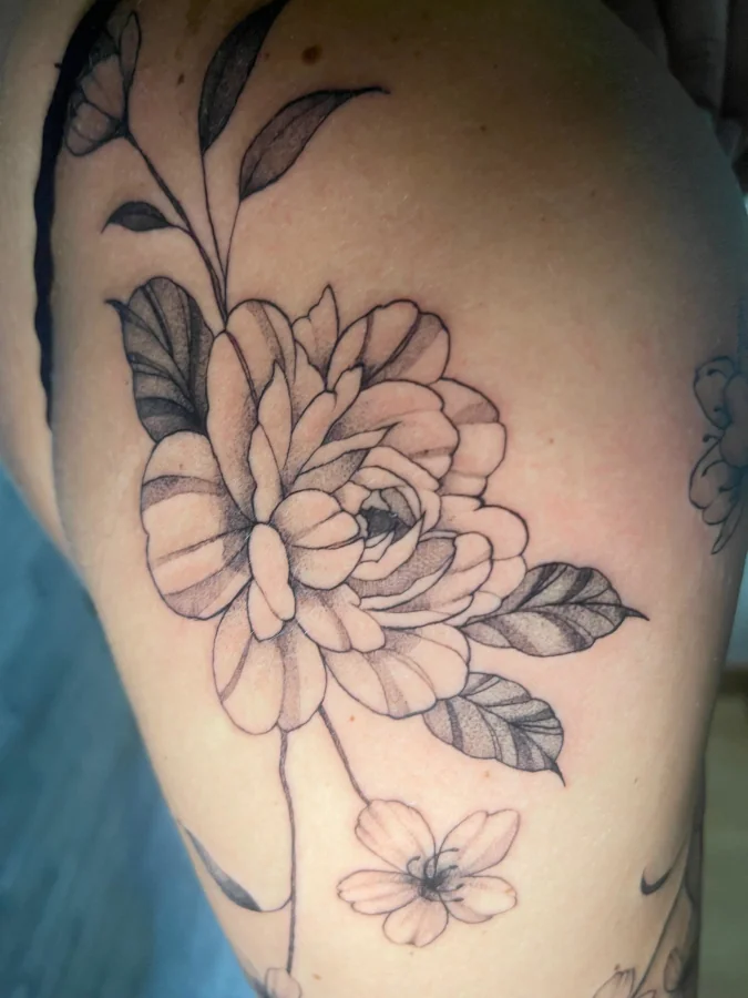 tatuaje de flores