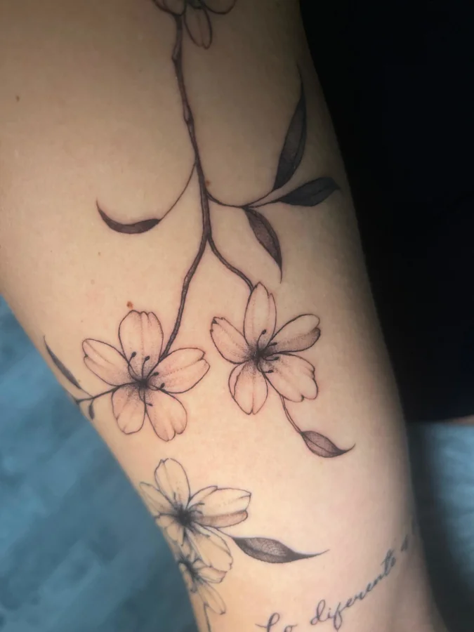tatuaje de flores
